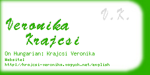 veronika krajcsi business card